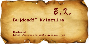 Bujdosó Krisztina névjegykártya