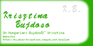 krisztina bujdoso business card